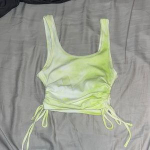 Hollister Light Green Tie-Dye Crop Tank